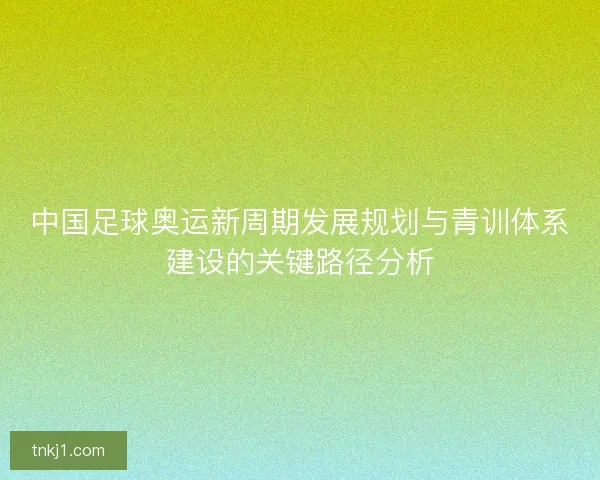 中国足球奥运新周期发展规划与青训体系建设的关键路径分析